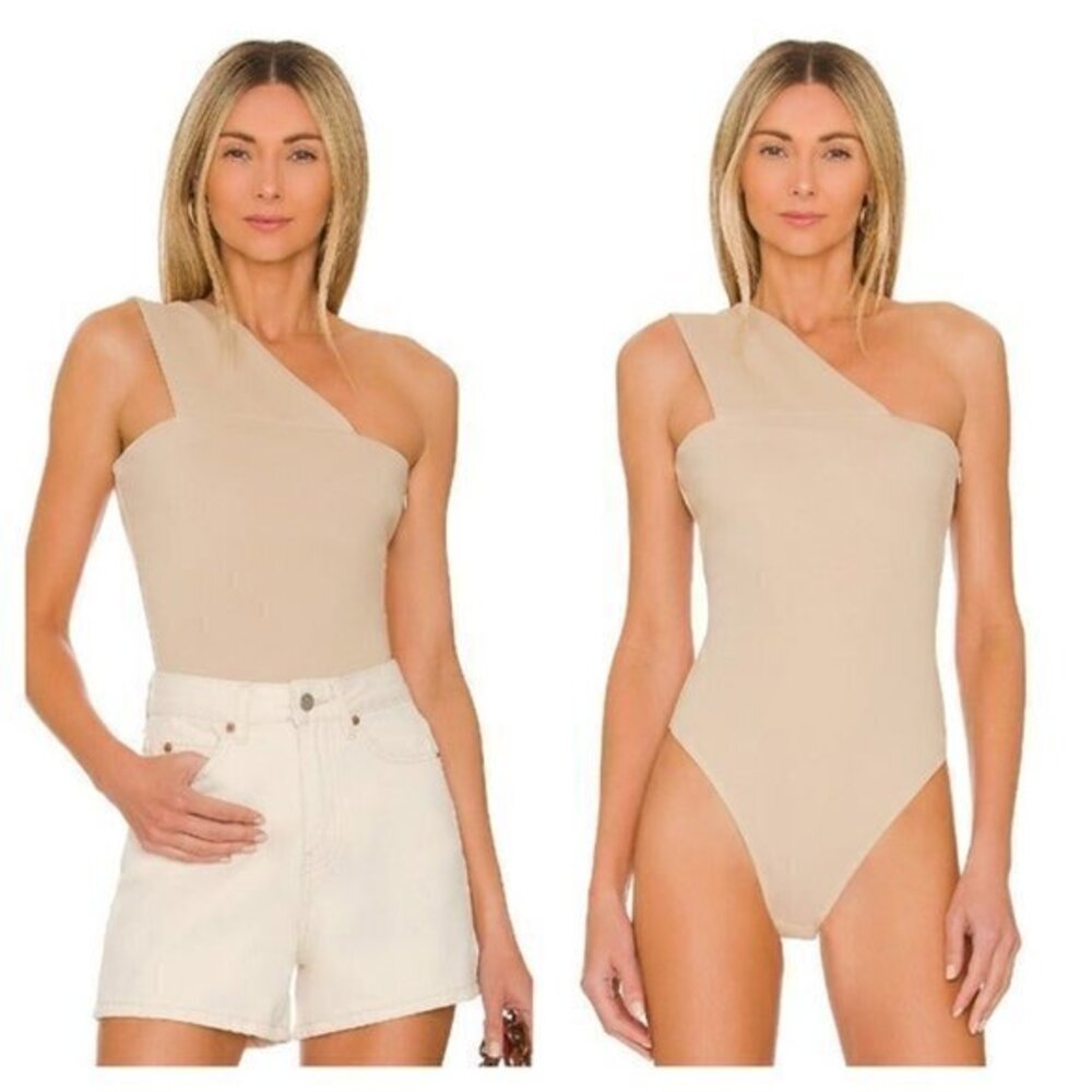 Superdown Rockie One Shoulder Bodysuit - Nude
